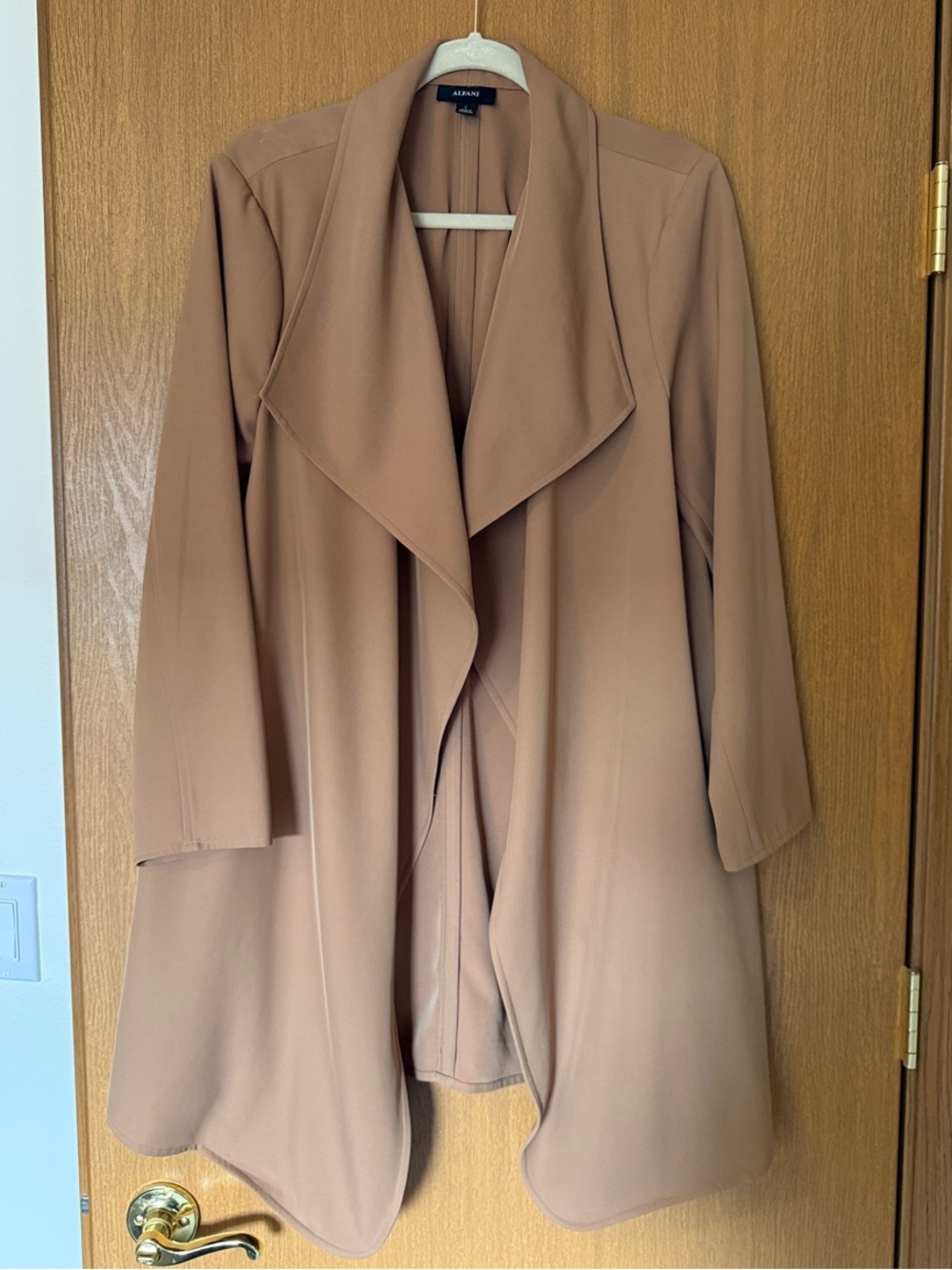 Alfani Lightweight Draped Waterfall Trench – Size Large